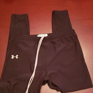 Under Armour Kids Black Joggers with White Logo